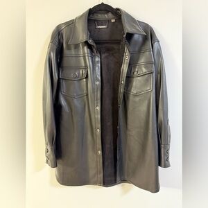 Black Leather Tahari Jacket